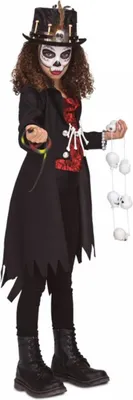 Obrázok produktu pre Kostým kňažky Voodoo pre dievčatá Halloween Kostým červeno-čierny