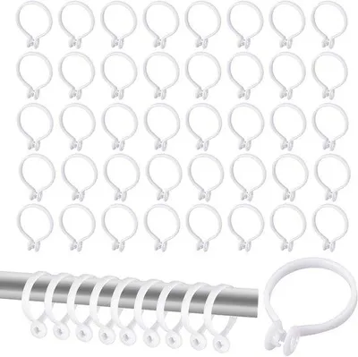Obrázok produktu pre Biele krúžky na záclony, 30 mm, plastové, 50 ks, vnútorné