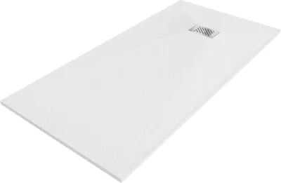 Image de Mexen Hugo receveur de douche rectangulaire SMC 180 x 90 cm, blanc, couvercle inox - 42109018-X