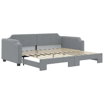 Obrázok produktu pre vidaXL Rozkladacia posteľ Svetlo šedá 90x200 cm Látka
