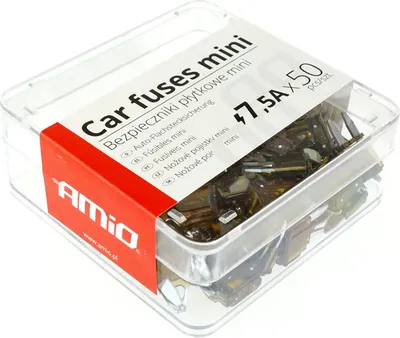 Immagine prodotto di MINI fusibili piatti auto set 50 pezzi 7,5A AMIO-02218 Alta qualità