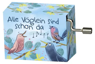 Musikspielwerk – Alle Vögel sind schon da, 8,3 x 4,7 x 3,3 cm