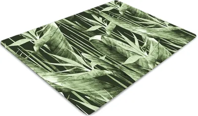 Produktbild von Stuhlunterlage Bürostuhlunterlage 120 cm x 90 cm Bodenmatte Bürostuhlunterlage - Dunkle Blätter