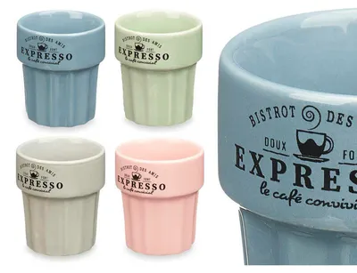 Produktbild von Vessia Espresso-/Kaffeebecher-Set Italia - 12x - Mix - 80ml