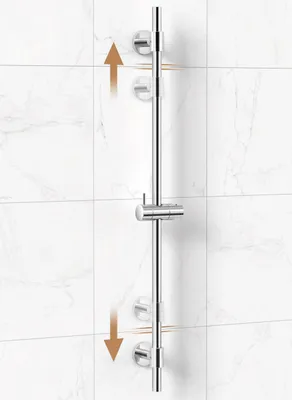 Glijdende douchestang 76,6 cm Edelstahl 18/8 verstellbar