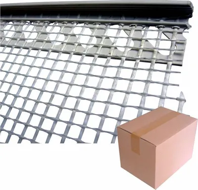 Produktbild von Putz-Abschlussprofil 3 mm PVC weiß 2,0 m mit WDVS-Gewebe Karton a 50 Stäbe