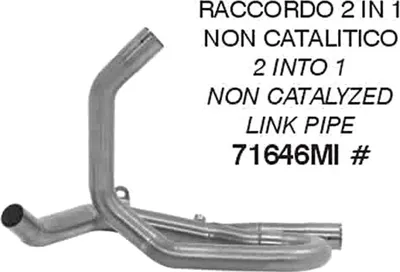 Immagine prodotto di Raccordo ARROW 2 in 1 non catalitico per Suzuki