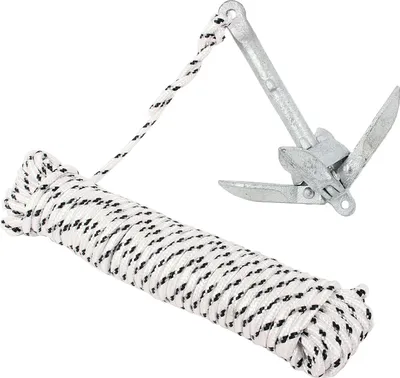 Produktbild von Faltanker 0,7 kg, faltbar, Stahl verzinkt, inkl. Ankerleine
