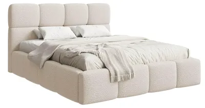 Produktbild von MyBed AURO Polsterbett 160x200 cm mit Bettkasten, Stauraumbett Doppelbett mit Kopfteil, modernes Bett mit Stauraum, Metallrahmen, LEGEND 01