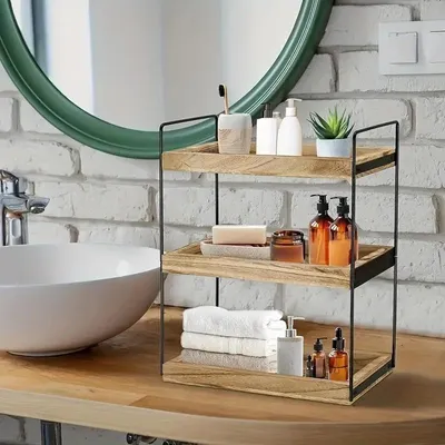 Immagine prodotto di Scaffale minimalista in legno e metallo