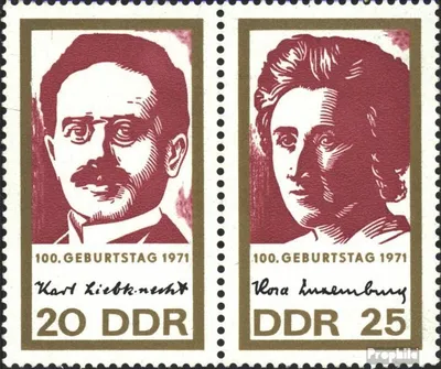 Produktbild von Briefmarken DDR 1971 Mi WZd244 (1650-1651 als Paar) FDC Luxemburg, Liebknecht