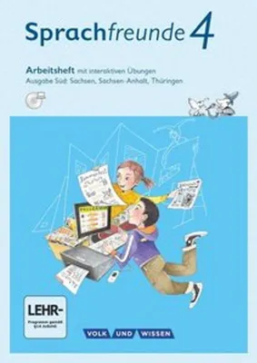Immagine prodotto di Sprachfreunde 4. Schuljahr - Ausgabe Süd (Sachsen, Sachsen-Anhalt, Thüringen) - Arbeitsheft mit interaktiven Übungen auf scook.de