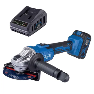 Produktbild von Scheppach Akku-Winkelschleifer C-AG125-X | Schleifscheiben Ø125mm | Drehzahlregelung 2500-10000min | inkl. 4Ah Akku + 2,4A Ladegerät