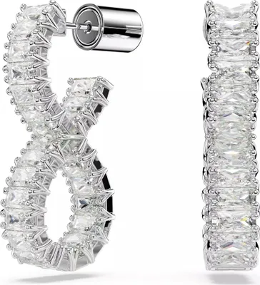 Zdjęcie produktu dla SWAROVSKI HYPERBOLA kolczyki kółka cyrkonia biały 5684047