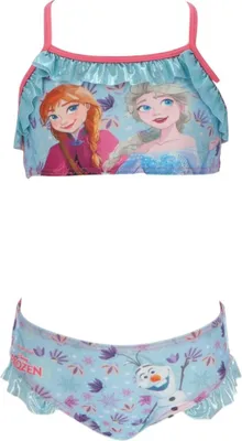 Produktbild von Disney Frozen Bikini Set Zweiteiler für Kinder, Badebekleidung Mädchen 7/8 Jahre