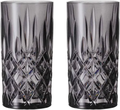 Produktbild von Nachtmann Noblesse Longdrinkglas Set, 2er Set, Wasserglas, Longdrink Glas, Kristallglas, Smoke, 395 ml, 105443