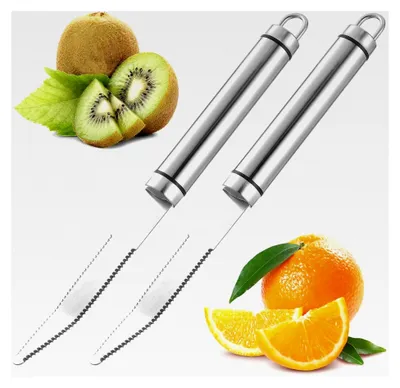 Produktbild von 2er Set Grapefruitmesser aus Edelstahl mit Wellenschliff