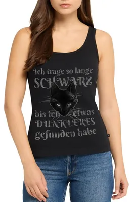 Produktbild von Spreadshirt Alchemy England Schwarze Katze Lustiger Spruch Frauen Premium Tank Top, XXL, Schwarz