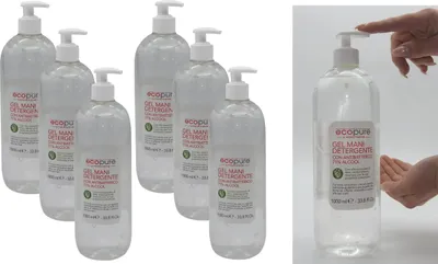 Produktbild von 6x 1000ml Hände Desinfektion Hautdesinfektion Viren Hand Gel 71% Alkohol Spender