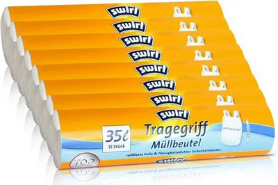 Produktbild von 8x Swirl Tragegriff Müllbeutel 35L ( 15 stk./Rolle )