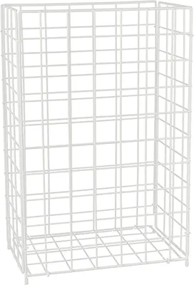 Obrázek produktu pro Odpadkový koš Relaxdays, 60 litrů, rozměry: 62 x 40 x 25 cm, kancelář a pracovna, otevřený, kovový, koš na papír, bílý