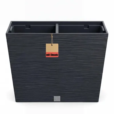Produktbild von BigDean Blumenkasten mit Einsatz, aus robustem Kunststoff 58 x 18 x 49,8 cm , ideal für Garten, Terrasse