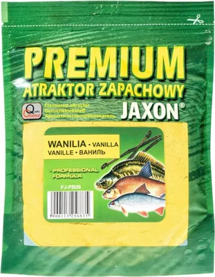 Zdjęcie produktu dla Atraktor Jaxon Premium 100g Wanilia – Aromatyczny dodatek do zanęt