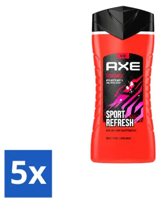 Imagen del producto de 5 unidades de gel de ducha AXE Sport Refresh, 250 ml cada uno. Paquete económico