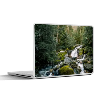 Produktbild von MuchoWow® Laptop Aufkleber Sticker Cover Natur - Wasserfall - Bäume - Herbst 36.5x27.5 cm - Laptop-Sticker