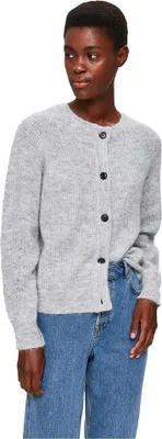 Produktbild von SELECTED FEMME Strickjacke Relaxed Fit Rundhals Raglanärmel Fallmaschen Größe: S