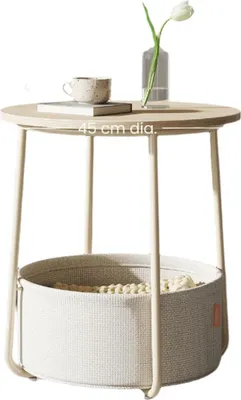 Obrázok produktu pre Okrúhly príkonový stolík – malý konferenčný stolík – kompaktný – štýlový – 45 x 50 cm