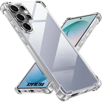 Image de Coque pour Samsung Galaxy S26 Ultra, Protection Silicone Anti-Rayures Antichoc Coins Renforcés Transparent