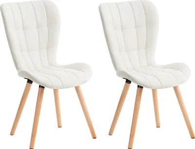 Produktbild von 2er Set Stuhl HLO-CP4 Kunstleder weiß