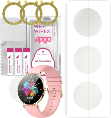 Produktbild von apgo 3 Stück Schutzfolie, Matt, kompatibel mit Manta Alexa SWU501PK Smartwatch, Hydrogel Displayschutzfolie mit Positionierhilfe, Displayfolie, robust und kratzfest