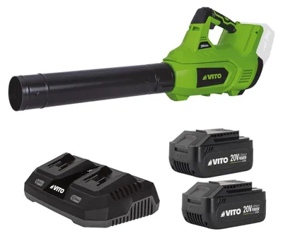 Image de Souffleur de Feuilles Jardin 40V + 2 Batteries lithium 4AH + Chargeur DOUBLE VITO