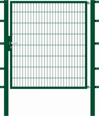 Produktbild von Alberts Einzeltor Flexo mit Zubehör, zum Einbetonieren, grün, Breite 150 cm, Höhe 160 cm