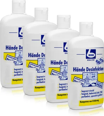 Produktbild von Dr. Becher Hände Desinfektion 100ml Parfüm- und farbstofffreies Gel (4er Pack)