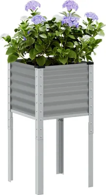 Produktbild von "2026 Promotion" Hochbeet - Pflanzkübel - Grau 45x45x88 cm - Stahl - Beete CC23403