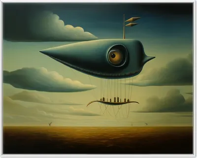 Produktbild von Wallario Wandbild Himmelsfahrer, Größe: 40,30 x 50,30 cm, Poster mit weißem Aluminiumrahmen