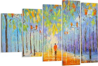 Produktbild von Bild auf Leinwand - Leinwandbild - Park Natur - 150x100cm - Wand Bild - Wanddeko - Wandbilder - Leinwanddruck - Bilder - Kunstdruck - Wanddekoration - Leinwand bilder - Wandkunst - EG150x100-3507