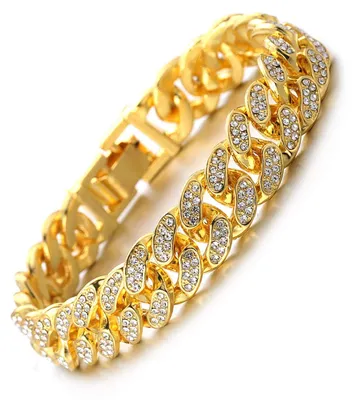 Image de Collier en diamants pour hommes - Finition en or et en platine, modèle choker et bracelet
