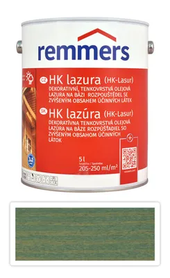 Obrázek produktu pro REMMERS HK lazura - ochranná lazura na dřevo pro exteriér 5 l Zelená sůl