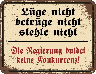 Produktbild von Rahmenlos® 2241 Blechschild / Magnet 7 x 9 cm, Die Regierung