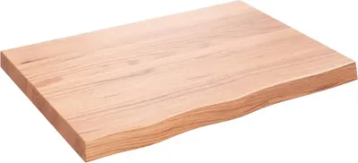 Obrázok produktu pre vidaXL Umývadlová doska svetlohnedá 80x60x(2-6) cm z masívneho dreva