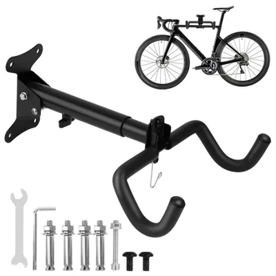 Immagine prodotto di Supporto a parete regolabile per biciclette, con gancio per casco