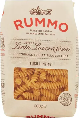 Produktbild von 5x Rummo Fusilli N. 48 Hartweizengrieß Pasta Italienische Nudeln 500g Packung + Italian Gourmet Polpa di Pomodoro 400g Dose