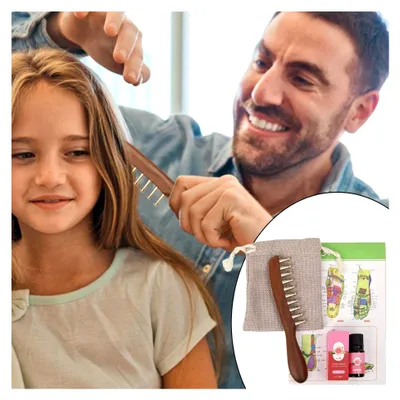 Produktbild von Kopfhautmassagekamm - Gua-Sha Werkzeuge für die Kopfhaut - Akupressurkamm für Männer und Senioren, ideal für Zuhause, Büro und Reisen
