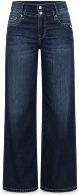 Produktbild von GANG Damen Jeans 94CARA Wide-Fit mit weitem Bein, Doppelbund-Verarbeitung, dunkelblau