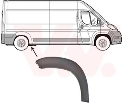 Produktbild von VAN WEZEL Radlauf Verbreiterung Kotflügel für FIAT Ducato Kastenwagen (250, 290) Ducato Bus (250, 290) für CITROËN JUMPER Kasten passend für PEUGEOT