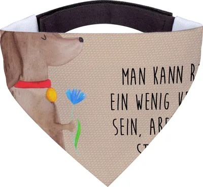 Produktbild von Mr. & Mrs. Panda Hundehalstuch S Hund Blume - Hundeglück - Geschenk, Halstuch, Hunde, Haha, Halsband, Tuch für, Süß, Sprüche